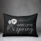 Welcome Spring Floral Pillow 14" x 20" Throw Pillow
